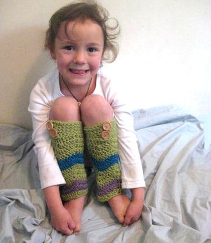 Sage Green, Turquoise and Lavender Soft 100% AUSTRALIAN WOOL Funky Flared Chevron Striped Leg/Armwarmers for Lil Girls